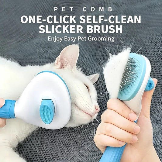 Pet Grooming Comb with One-Button Float Hair - MyPetDollar.com