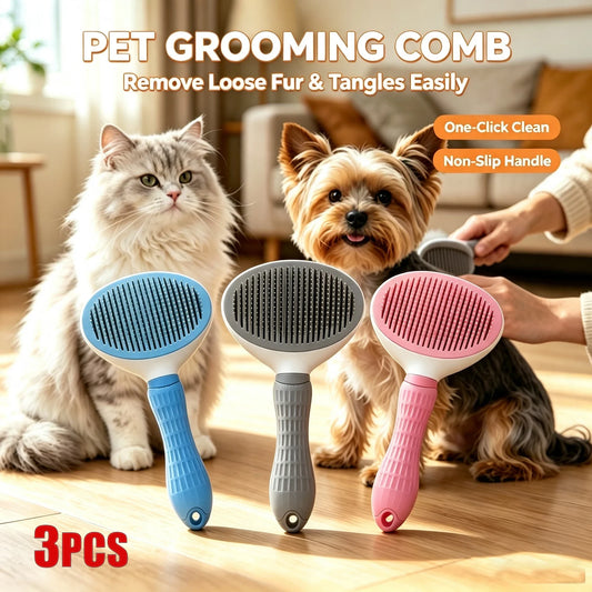 One-Click Pet Hair Removal Comb Cat Dog Hair - MyPetDollar.com