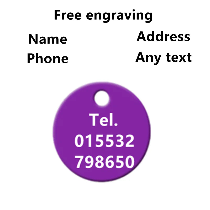 2pcs Free Laser Engraving Pet Dog ID Tag Cat - MyPetDollar.com