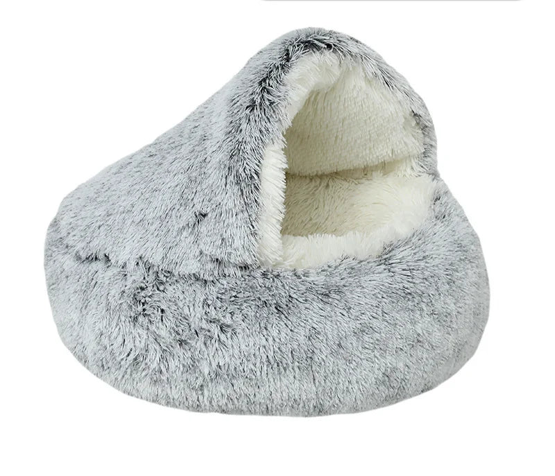Winter Plush Cat Bed Round Pad – Cat Supplies
