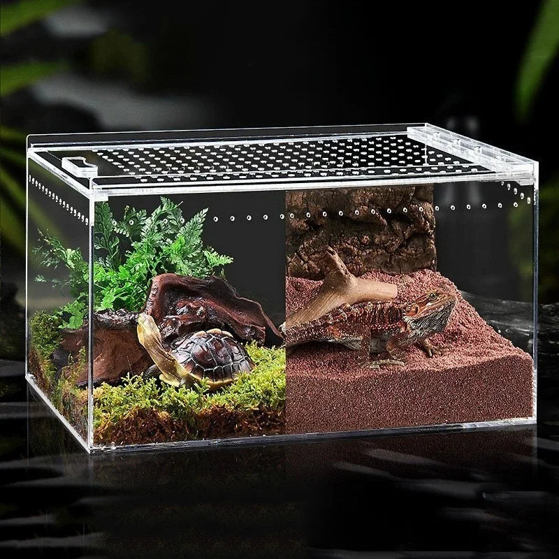 Acrylic Reptile Feeding Cage Horned Frog - MyPetDollar.com