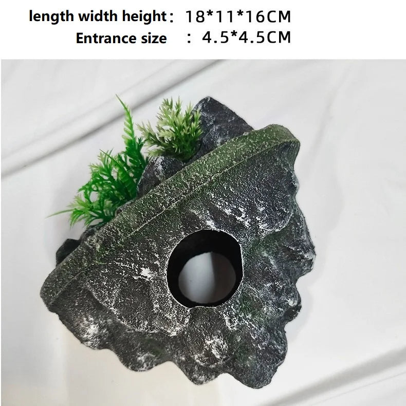 Aquarium Caves Accessories for Fish Axolotl Bubbler Decoration – 2 Colors