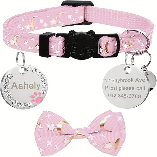 Personalized Cat Collar Pendant ID Engraving - MyPetDollar.com