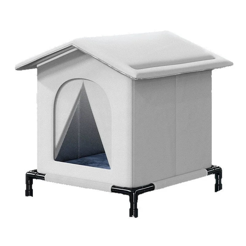 Outdoor Cat House All Season Waterproof Elevated Base Summer, Warm