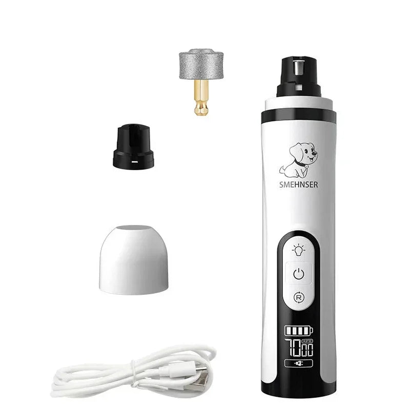 Electric Pet Nail Grinder with LED Light Cat & Dogs Clippers – Cat Supplies