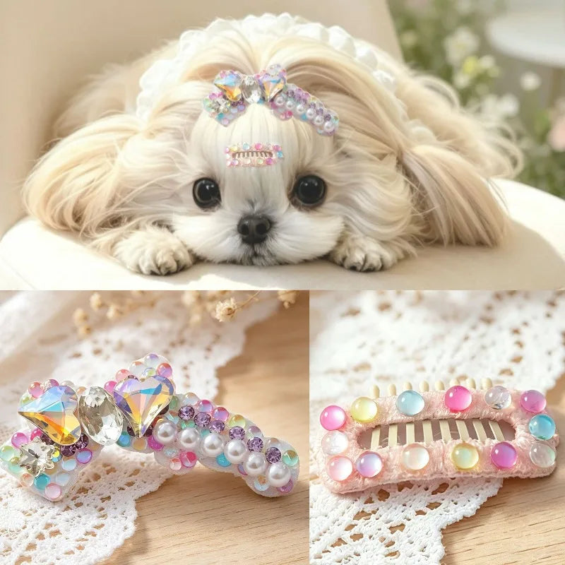 Gradient Candy Style Dog Hair Clips - MyPetDollar.com
