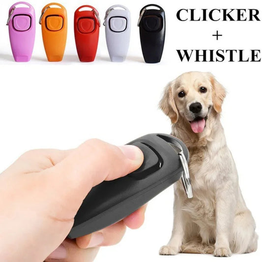 2 in 1 Dog Clicker Training Whistle Trainer Puppy
