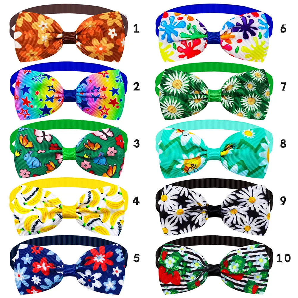 30/50PCS Puppy Bowties Summer Adjustable Dog - MyPetDollar.com