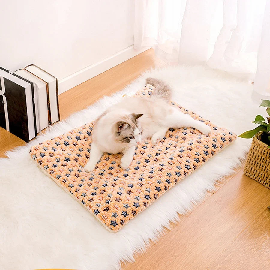 Flannel Pet Winter Sleeping Mat Dog Bed Cat - MyPetDollar.com
