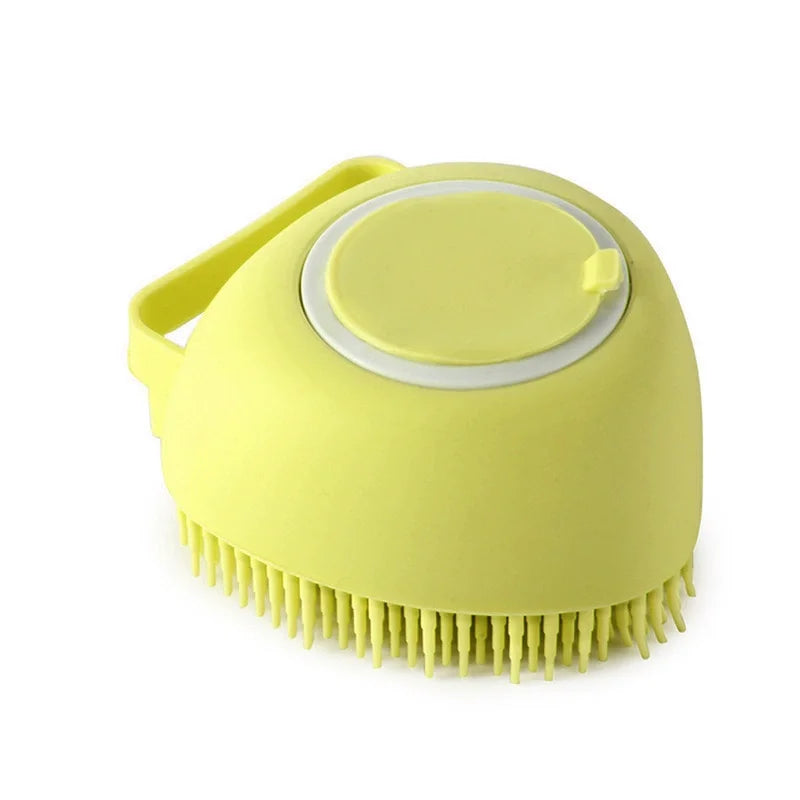 Pet Shower Grooming Brush Silicone Massage Scrubber Bubble Maker