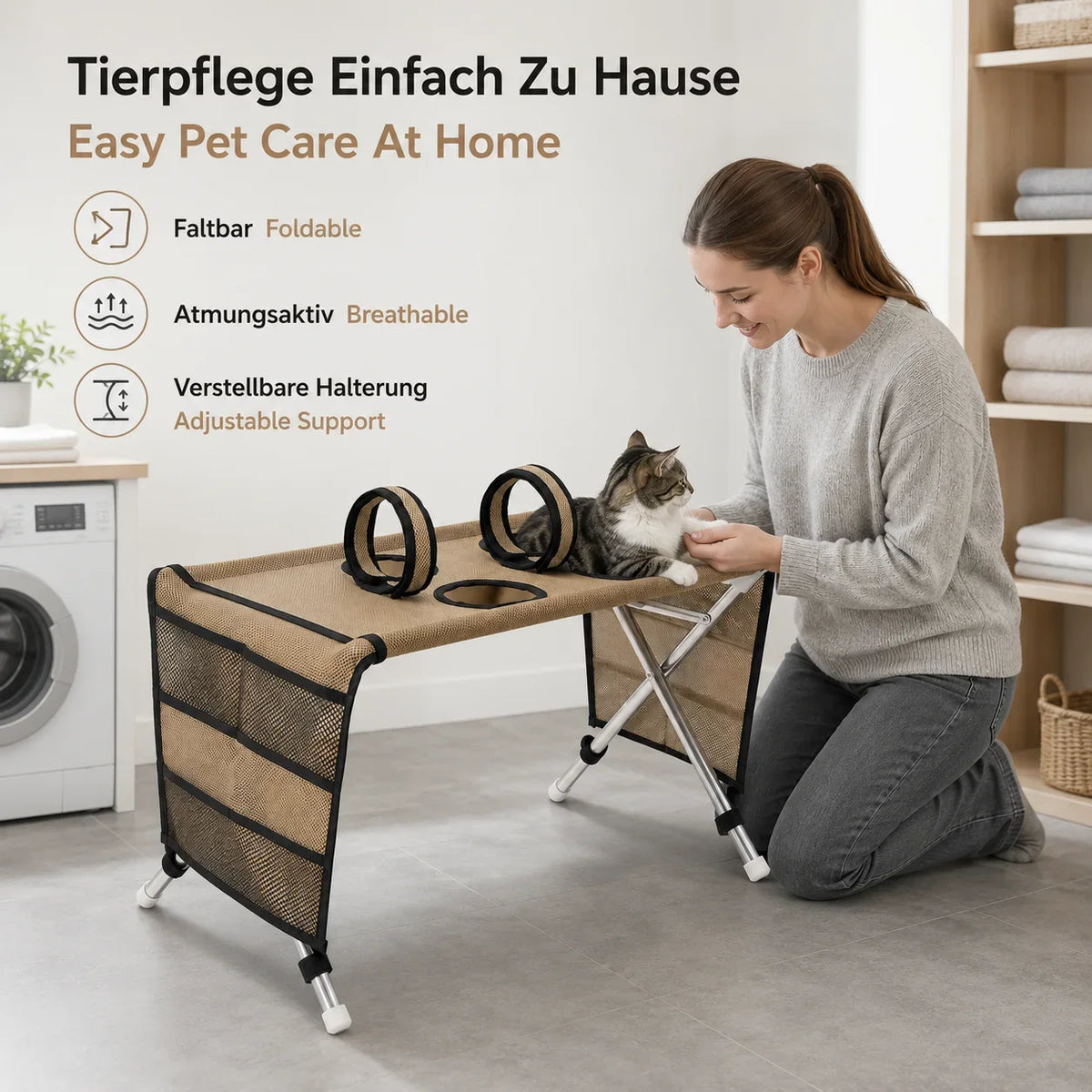 Portable Foldable Pet Grooming Stand - MyPetDollar.com