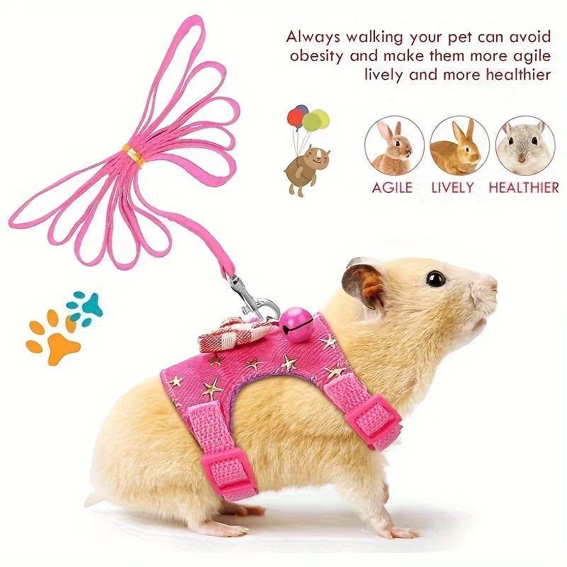 2pcs/set Hamster Harness And Leash Walking - MyPetDollar.com