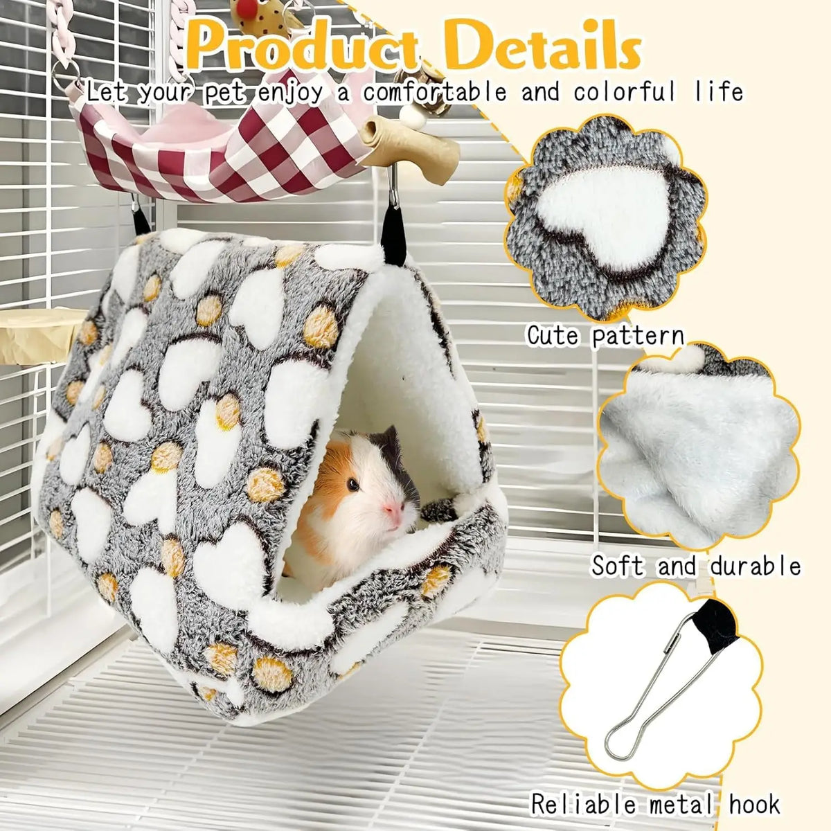 Rat Hammock Soft Ferret Hideout Bed Hanging - MyPetDollar.com