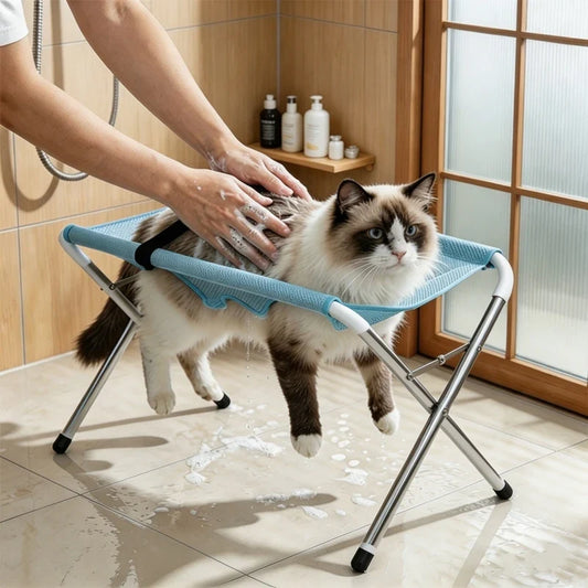 1pc Foldable Pet Grooming Hammock Stand - MyPetDollar.com