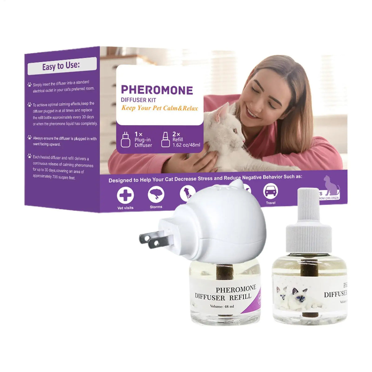48ml 1 Diffuser 2 Soothing Liquid Pheromones - MyPetDollar.com
