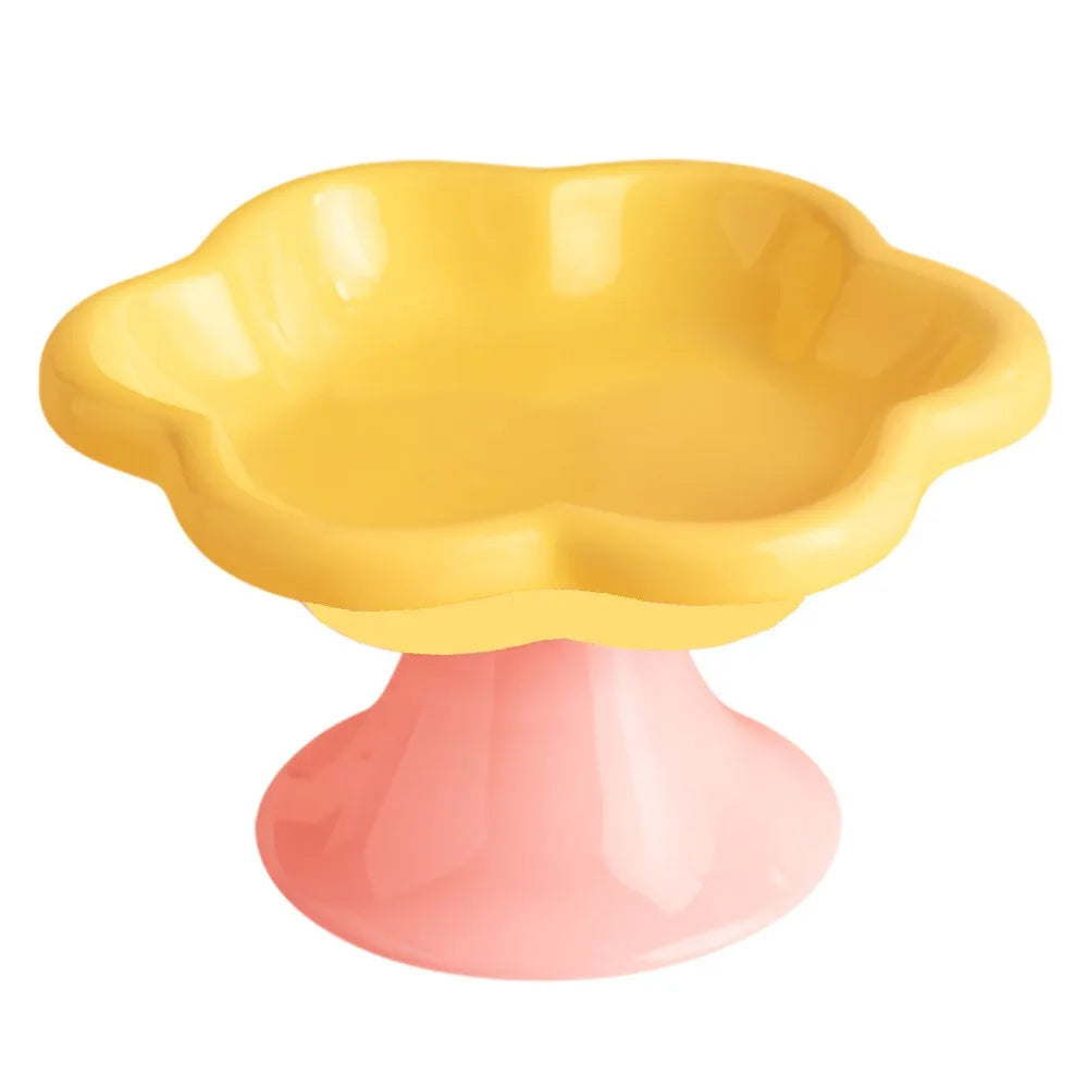 Anti Tipping Ceramic Cat Bowl Neck Protection Non Slip Pet – 3 Colors