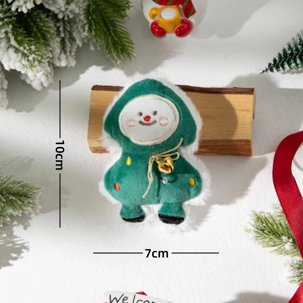 Interactive Pet Christmas Cat Toy Plush Doll with Catnip – 3 Colors