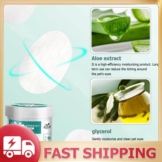 130 Count Dog Eye Wipes Eye Wash Pads - MyPetDollar.com