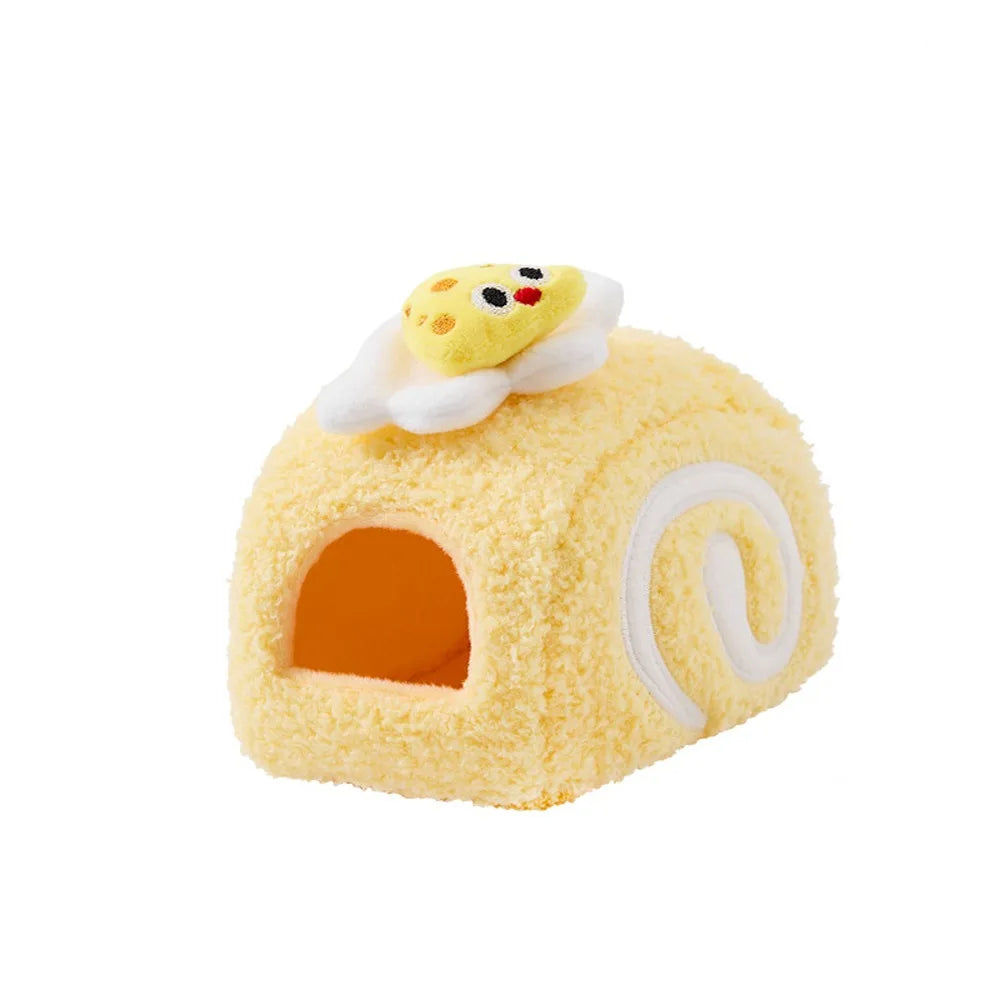 Warm Hamster Cake Nest Swiss Roll Shape Cute - MyPetDollar.com