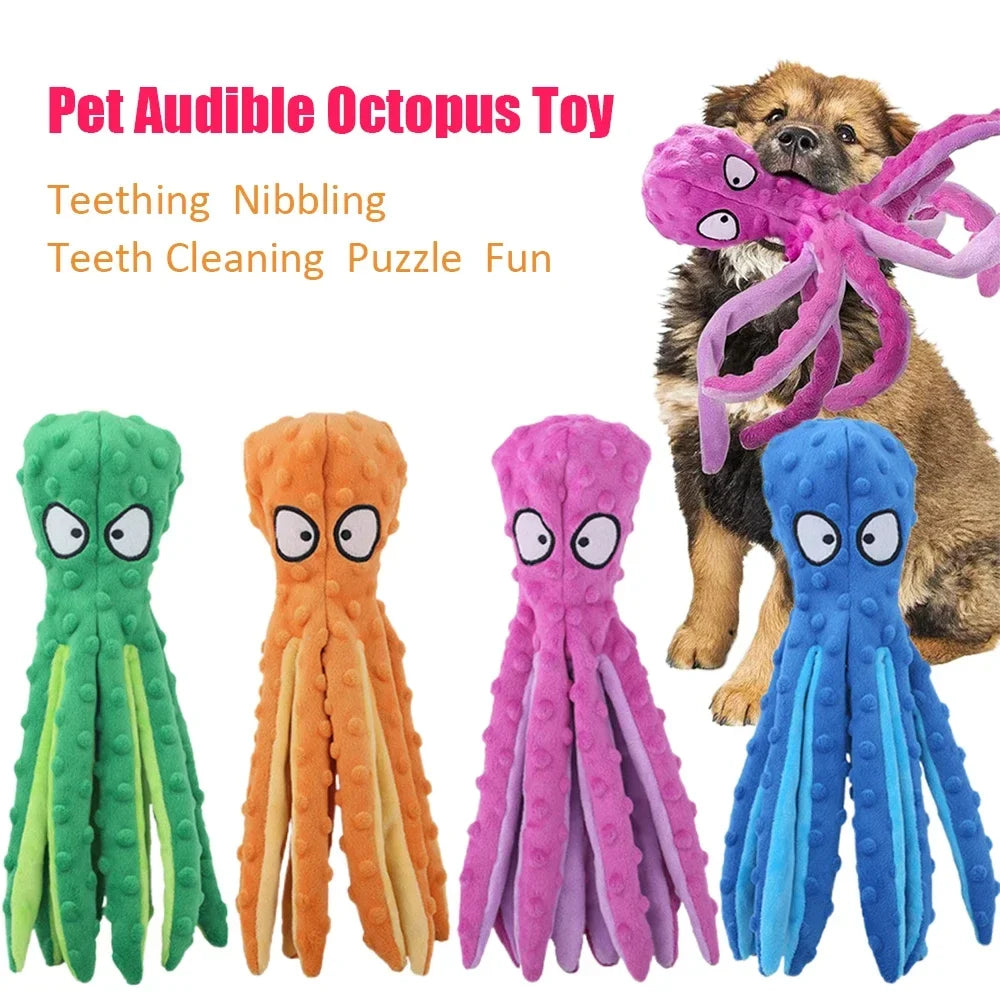 Dog Squeaky Toys Octopus - No Stuffing - MyPetDollar.com
