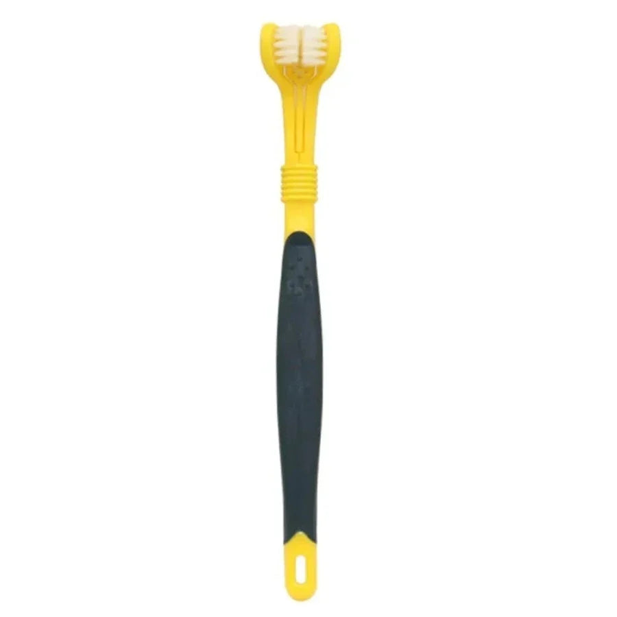 3-Sided Pet Toothbrush Dog Plastic Removing Tartar Cleaning