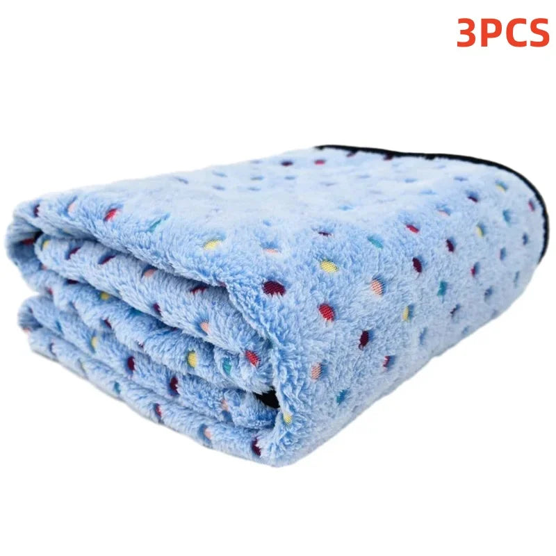 3PCS Soft Fluffy Pet Blanket Cute Dot - MyPetDollar.com