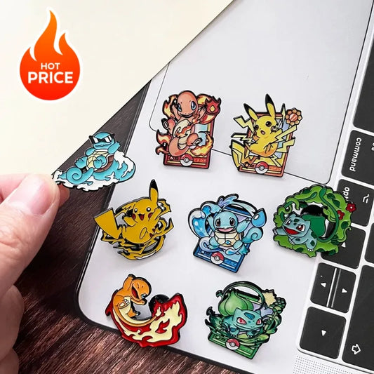 8pcs Set Anime Enamel Pin Badges Pikachu - MyPetDollar.com