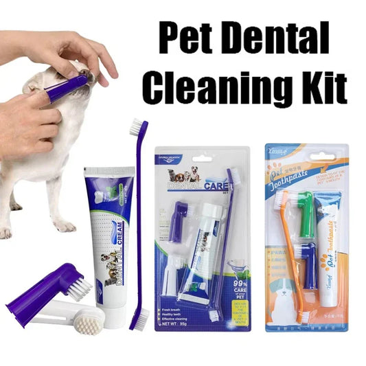 Pet Toothbrush Toothpaste Finger Set Cat Dog - MyPetDollar.com
