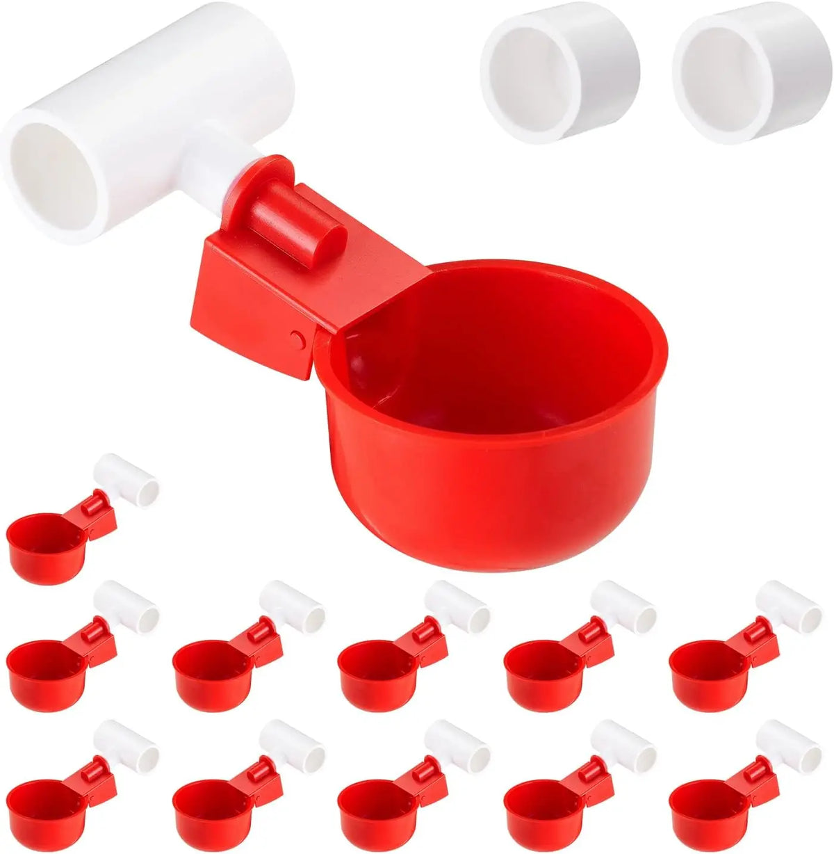5/10Pcs Chicken Water Cup With PVC Tee - MyPetDollar.com