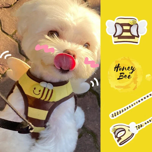 Cute Bee Kitten Puppy Dogs Harness and Leash - MyPetDollar.com