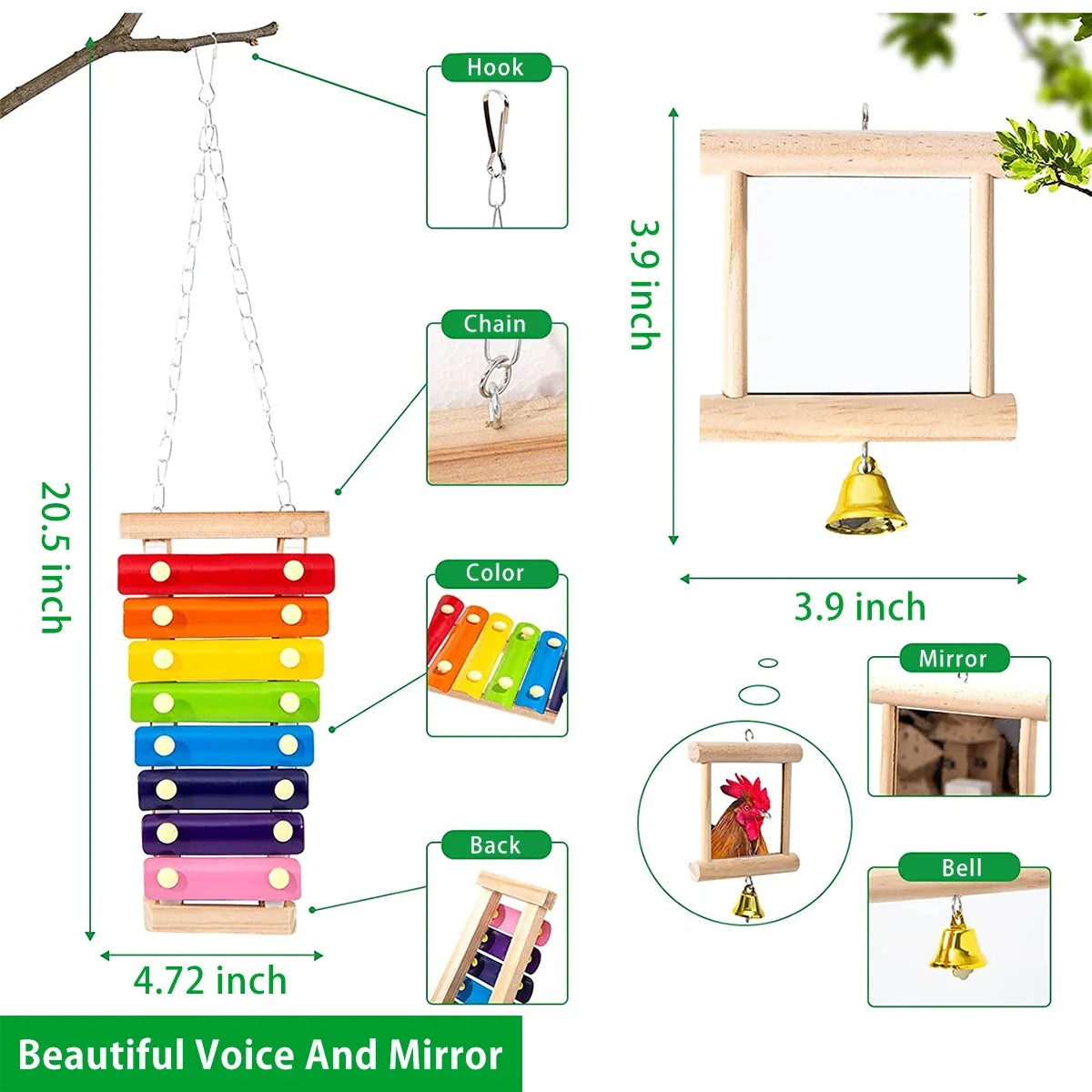 Chewing Foraging Toys Chicken Toys Set - MyPetDollar.com