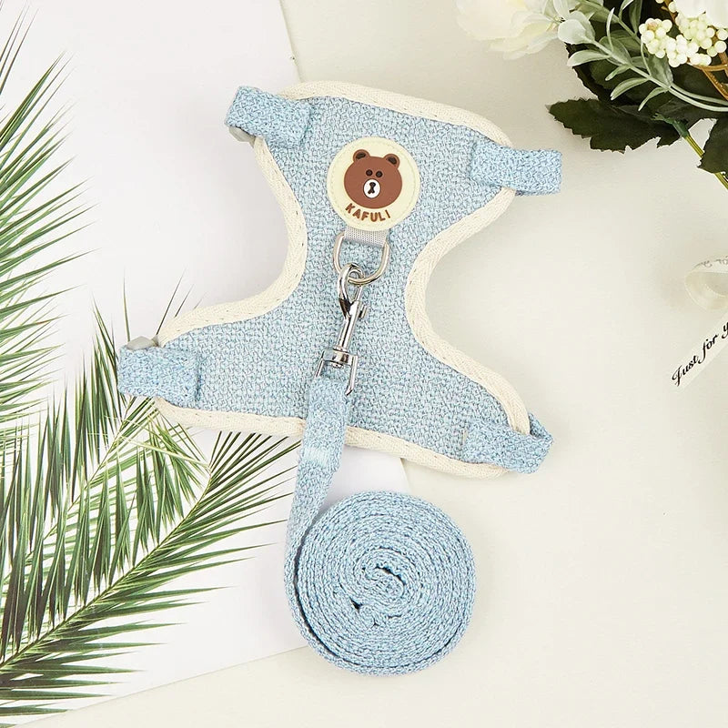 Cartoon Print Cat Rabbit Harness and Leash - MyPetDollar.com