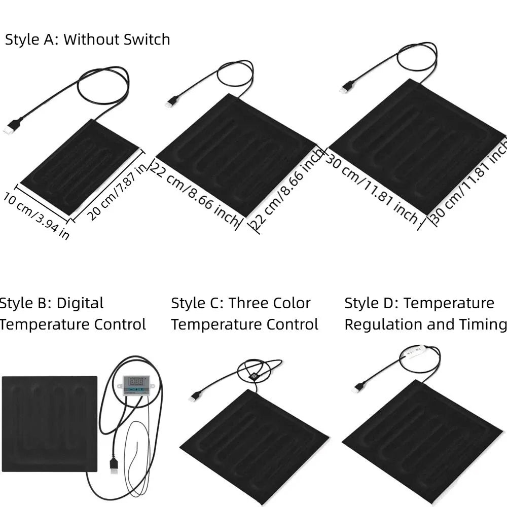 Waterproof USB Reptile Heating Pad - MyPetDollar.com