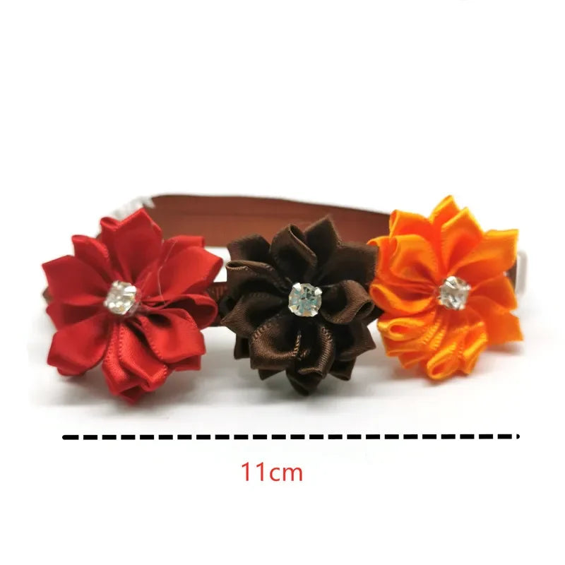 50pcs Thanksgiving Pet Flower Bow Tie - MyPetDollar.com