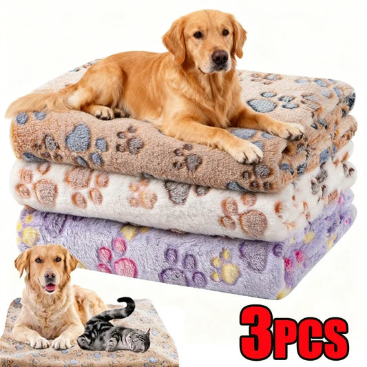 Pet Blanket Cute Dog Paw Print Blanket Pet - MyPetDollar.com