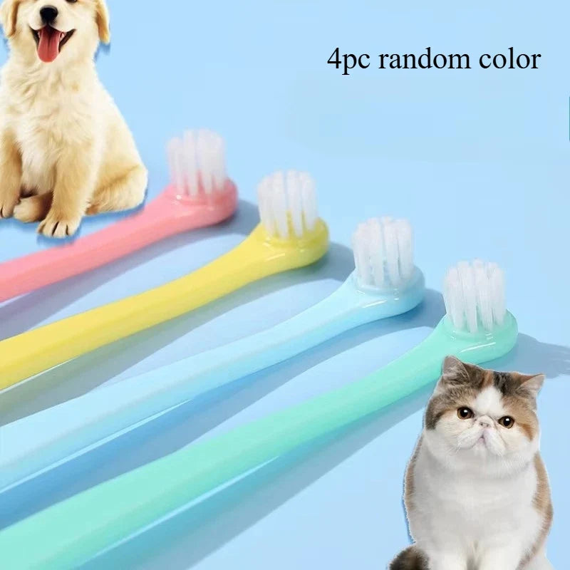 Pet Toothbrush Micro Head Dog & Cat Teeth Cleaning Grooming Brush – 3 Colors
