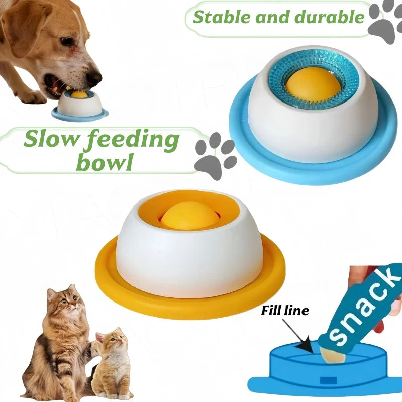 Dog/cat licking bowl, pet licking toy slow - MyPetDollar.com
