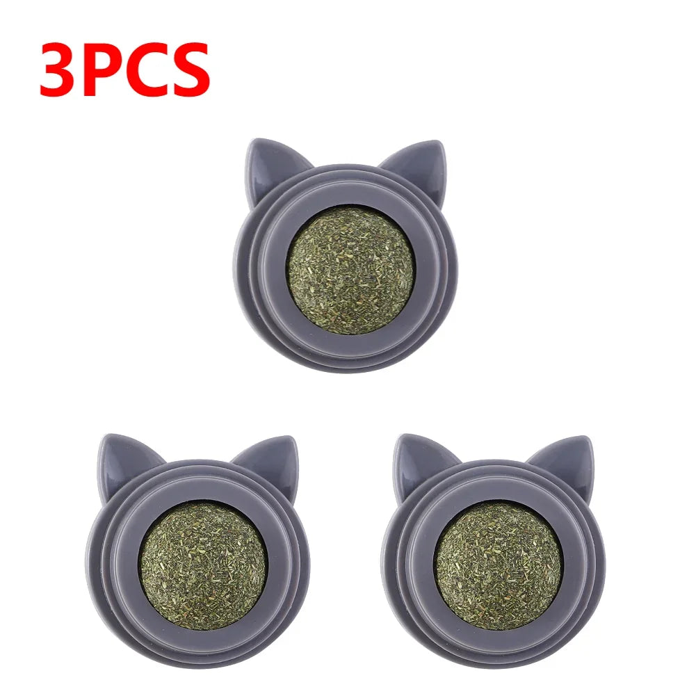 1-3pcs Pet Catnip Toys Wall Ball Licking - MyPetDollar.com