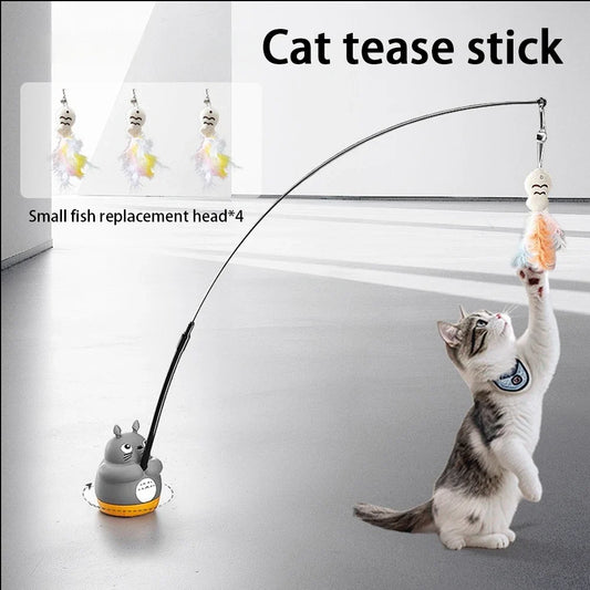 Funny Cat Stick Cartoon Chinchilla Rotatable - MyPetDollar.com