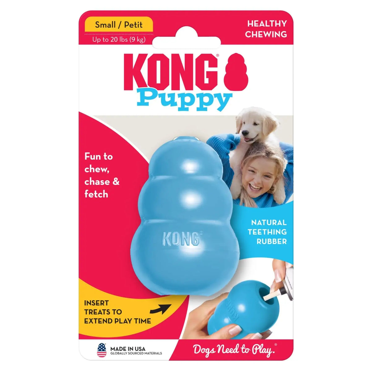 Kong Puppy - Natural Teething Rubber Chew Plaything