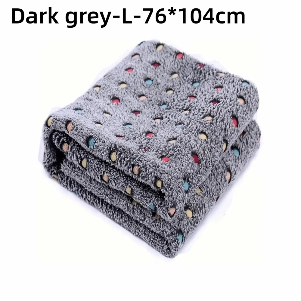 Washable Ultra-soft Pet Bed Blanket Cute Dot Pattern Breathable – 12 Colors