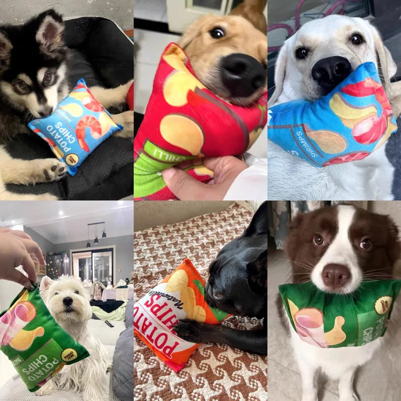 Funny Dog Toys Crisps Plush Filled Pets - MyPetDollar.com