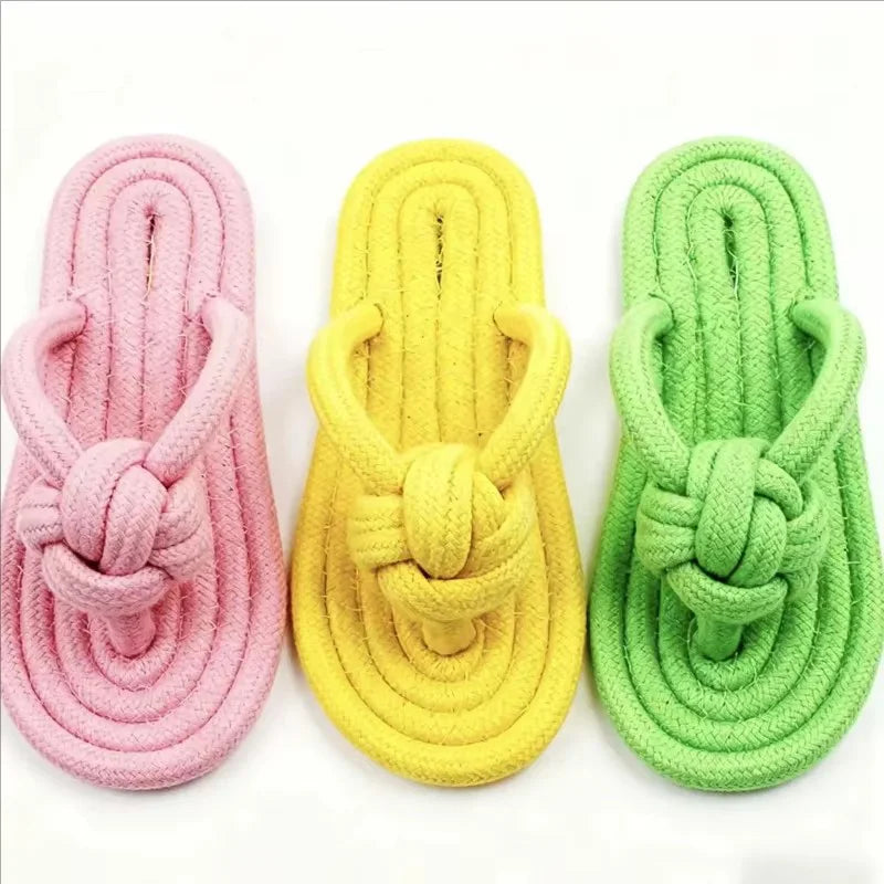 Durable Cotton Rope Slipper Knot Dog Chew Plaything – Dog Supplies