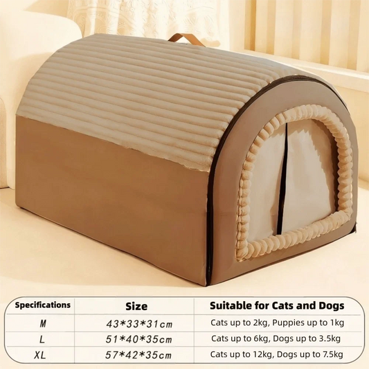 Winter Enclosed Pet House Detachable Soft - MyPetDollar.com