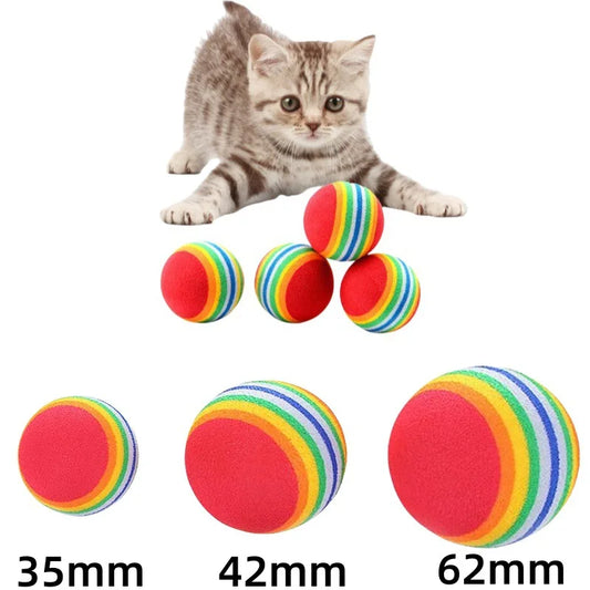 1Pcs Colorful Pet Rainbow Foam Fetch Balls - MyPetDollar.com