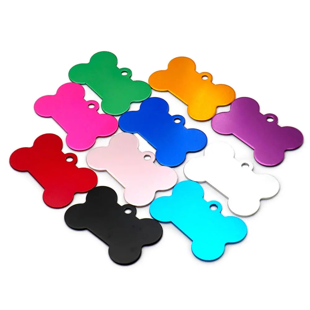 Random Mix 100pcs Aluminum Blank ID Tag - MyPetDollar.com