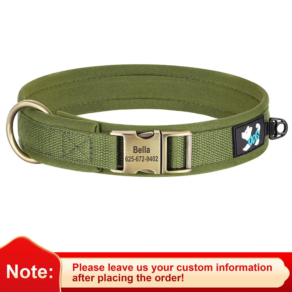 Personalized Nylon Dog Collar Adjustable Dog - MyPetDollar.com