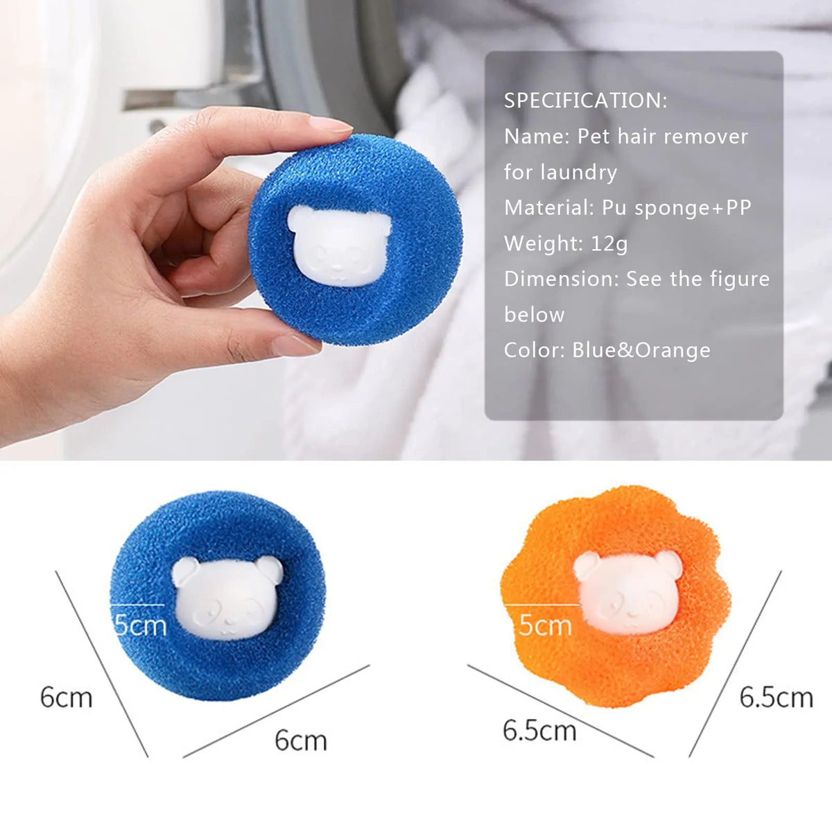 Cute Pet Hair Remover Reusable Ball Laundry - MyPetDollar.com