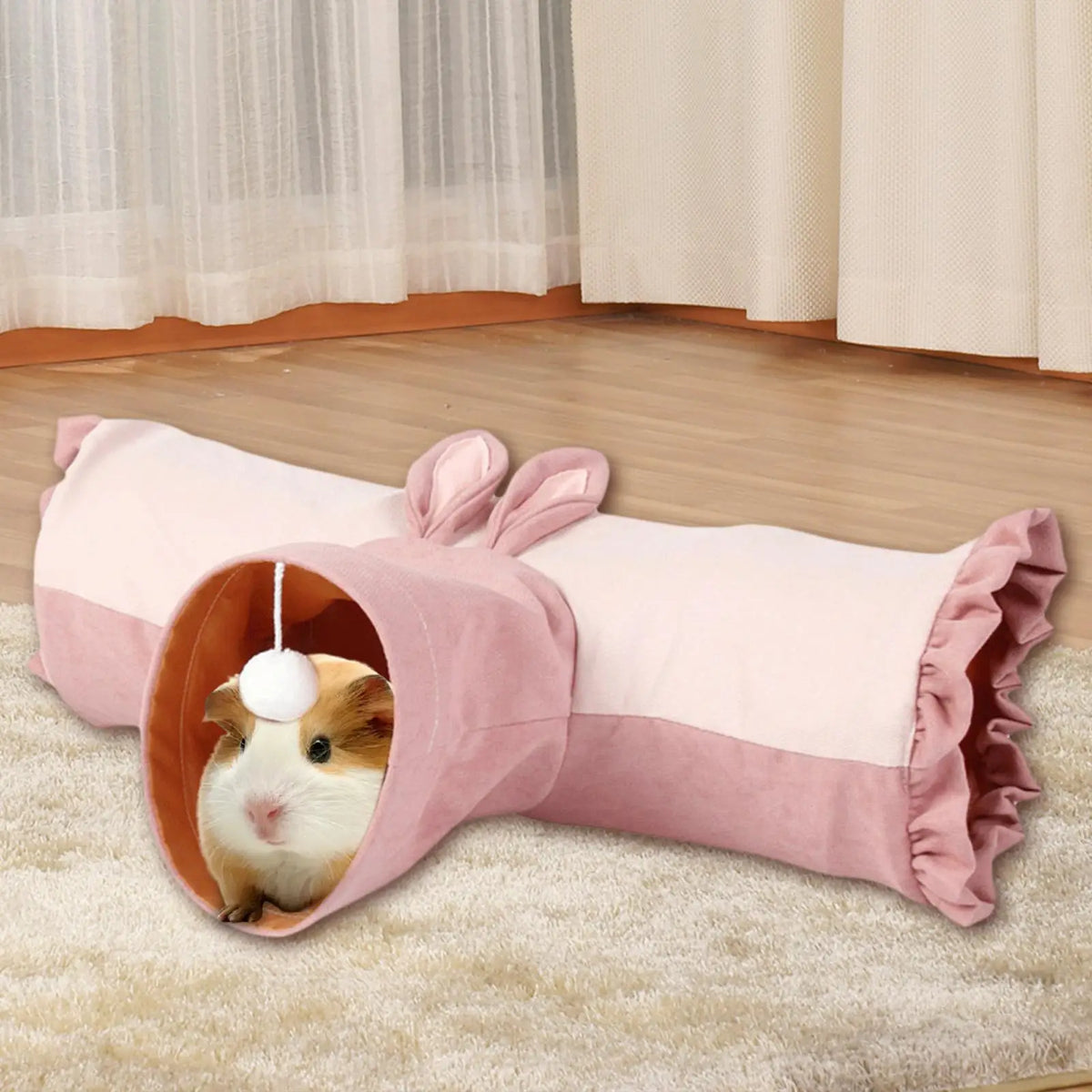 Guinea Pig Tunnel Tube Pet Collapsible Interactive Toy – 3 Colors