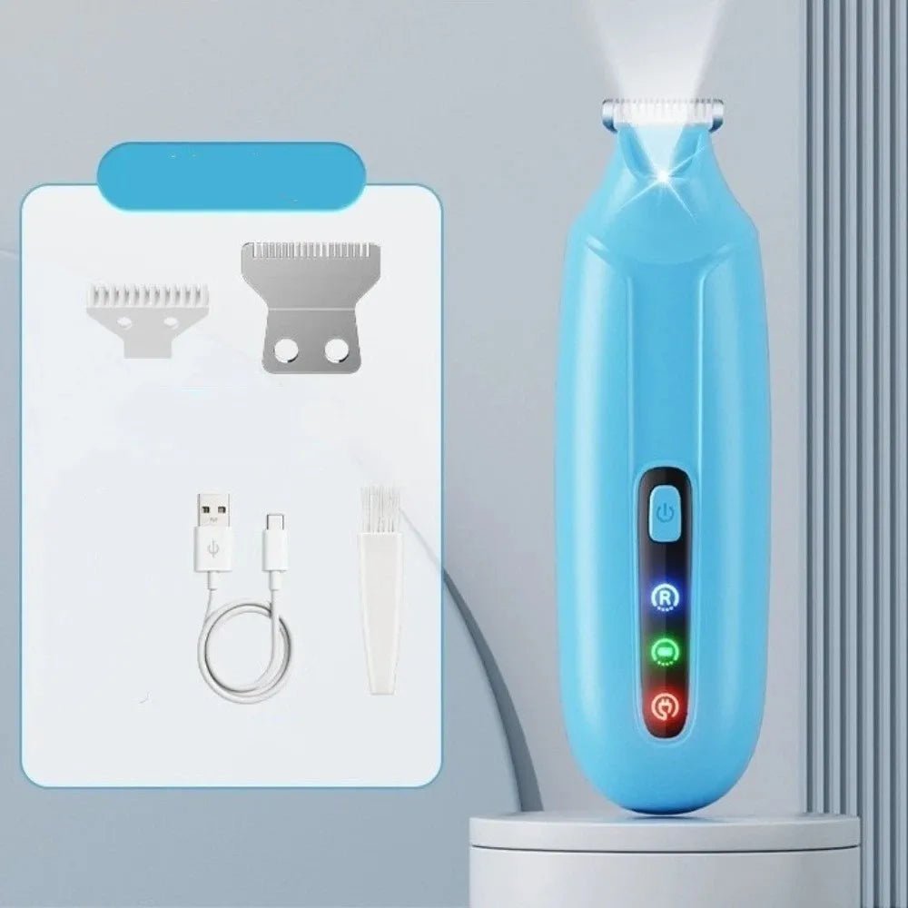 Low Noise Dog Paw Trimmer Rechargeable LCD Display Pet Hair